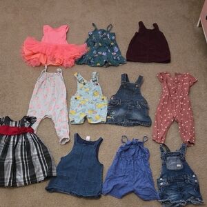 Size 12-18 Months And 18 Months Dresses, Overalls, Rompers Lot
